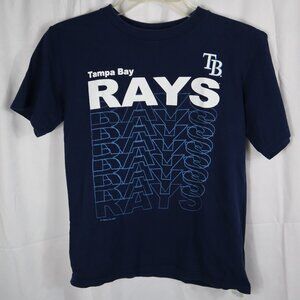 Tampa Bay Rays Youth Medium Navy Blue Tee Shirt Vintage Genuine Merchandise